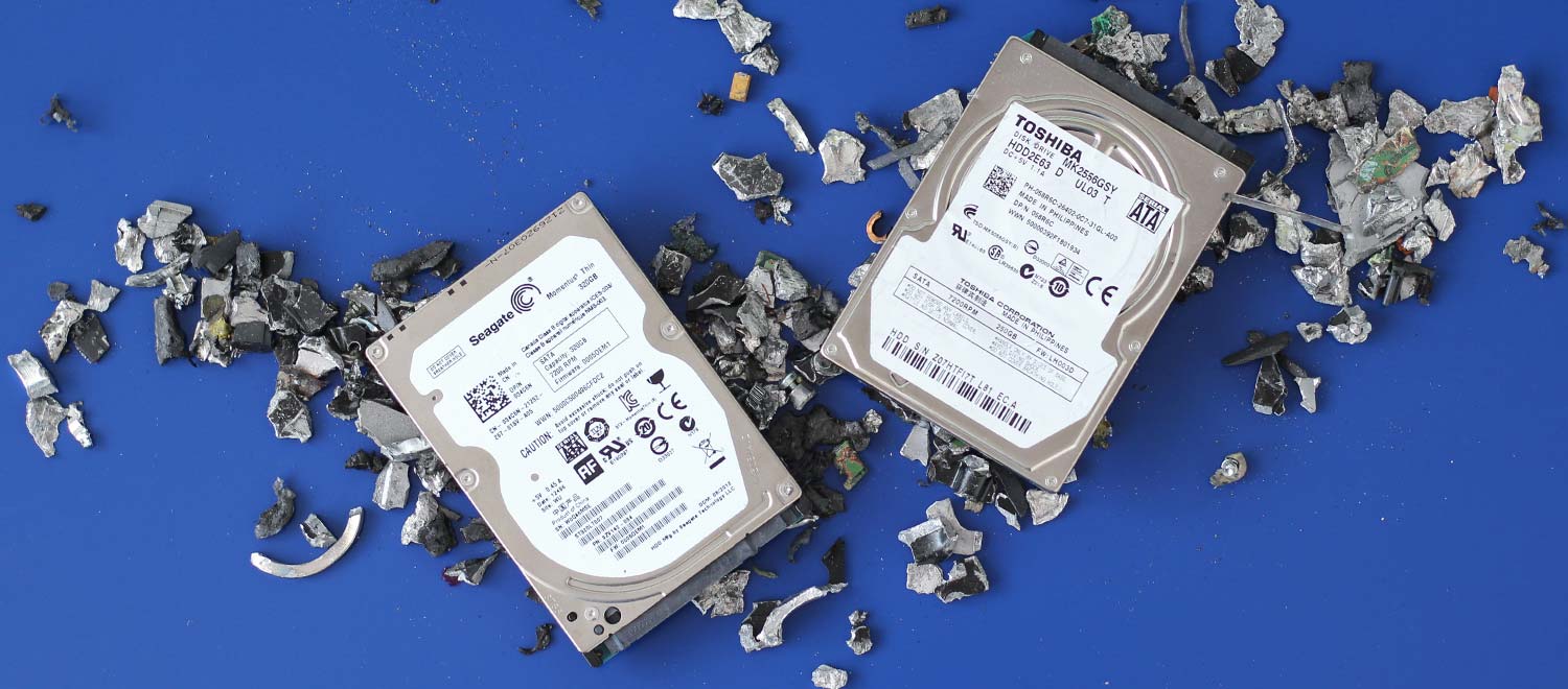 baard werkloosheid Compliment Harde schijven vernietigen en harddisk vernietiging SSD